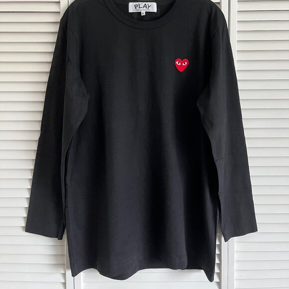 NEW with tags Comme des Garcons Play long sleeve t shirt Black men’s XL - Picture 4 of 8